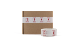 Adhésif kraft blanc 50mmx70m "VIGNERON INDEPENDANT" en rouge