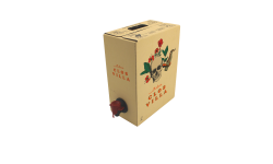 Bag-in-box rectangle carton jaune 3L