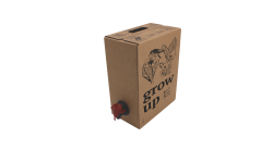 Bag-in-box rectangle carton brun 3L