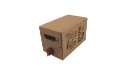 Bag-in-box carré carton kraft écru 5L