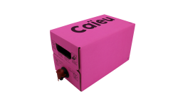 Bag-in-box carré carton rose 5L
