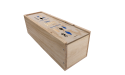 Caisse bois à glissière 1 magnum  Bordeaux