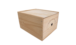 Caisse bois à glissière 6 bouteilles Bordeaux