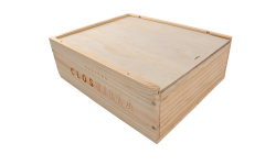 Caisse bois à glissière 3 bouteilles 75cl Bourgogne