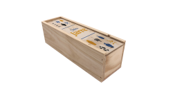 Caisse bois à glissière 1 Bordeaux 75 cl