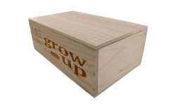 Caisse bois à clouer 12 demi-bouteilles Bordeaux