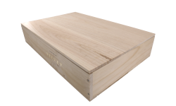 Caisse bois à clouer 6 bouteilles Bordeaux à plat (intérieur : alvéole)