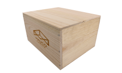 Caisse bois à clouer 6 bouteilles 75cl Bordeaux (intérieur : alvéole)