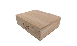 Caisse bois à clouer 3 bouteilles 75cl Bordeaux  avec planchette bois