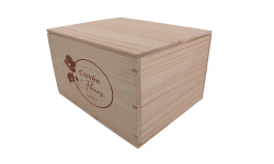 Caisse bois à clouer 6 bouteilles Elite ou flute ht 330 (Guillotine)