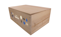 Caisse bois à clouer 12 bouteilles 75cl Bordeaux (Guillotine)