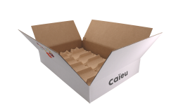 Carton d'expédition blanc 6 Elite 75cl HT 78 1X6 rabats longs