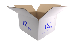 Carton d'expédition blanc 6 magnums Bordeaux HT 201 2X3