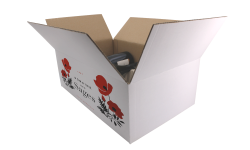 Carton d'expédition blanc 12 Bourgogne HT165 2x6