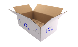 Carton d'expédition blanc 12 Bordeaux 37.5cl 2X6