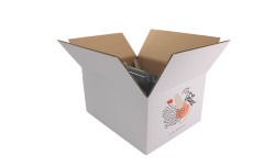 Carton d'expédition blanc 6 Bordeaux HT150 2X3 double cannelure