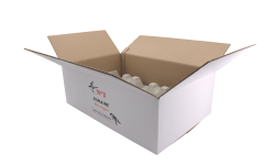 Carton d'expédition blanc 12 Bordeaux HT 151 2X6 double cannelure