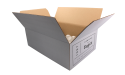 Carton d'expédition gris 12 Bordeaux 2X6
