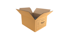 Caisse carton jaune 303x238x152mm