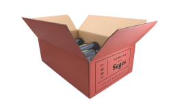 Caisse carton d'expédition rouge 12 bouteilles 75cl Bordeaux