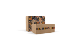 Boîte d'expédition 224x159x91mm avec bande adhésive et bande d'arrachage