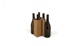 Casier carton compact 6 bouteilles